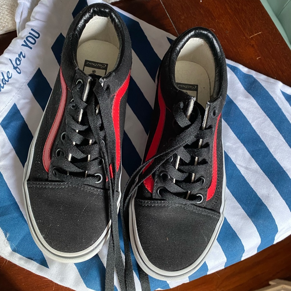 Custom Boys Vans size 4.0 one of a kind